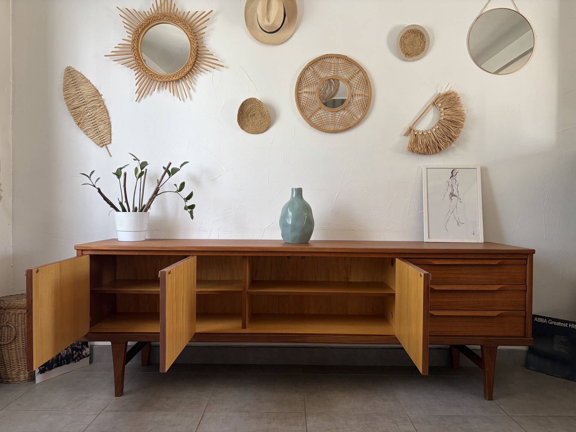 Vintage Scandinavian teak sideboard