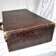 Vintage brown leather suitcase
