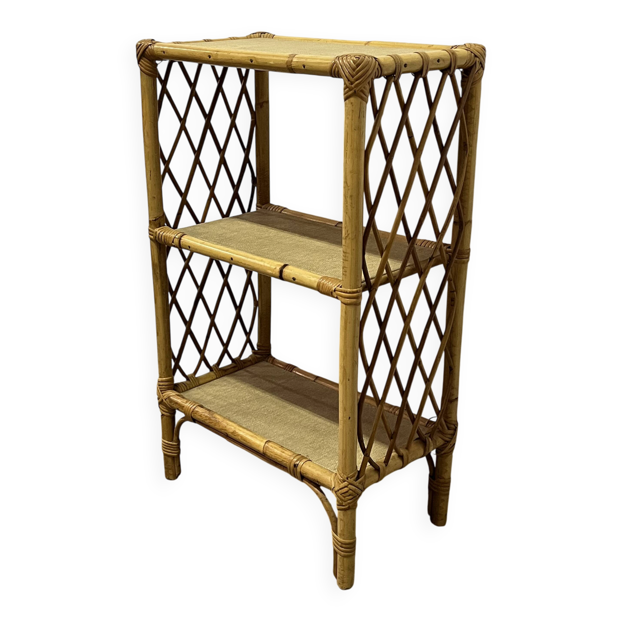 Vintage rattan shelf