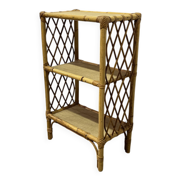 Étagère vintage en rotin