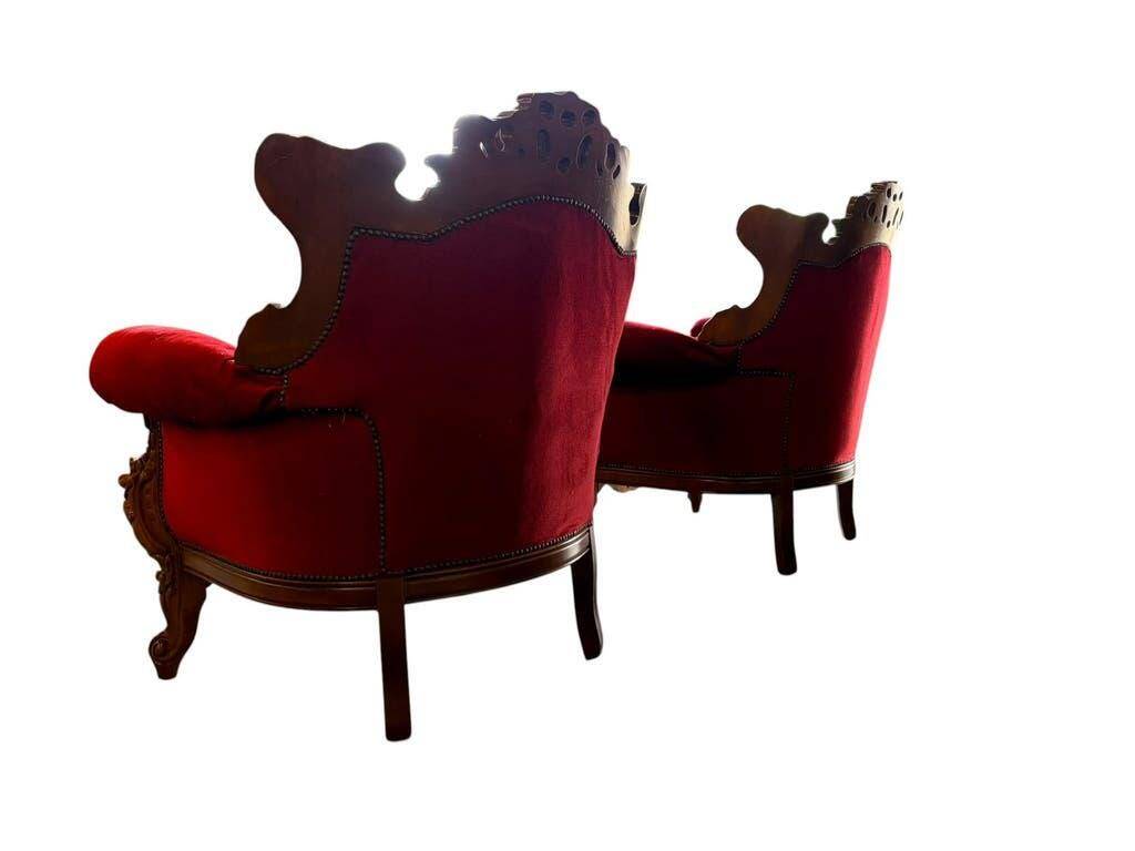 Set de 2 fauteuils baroques vintage / fauteuils / sièges