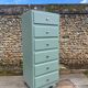 Chiffonnier vintage 1950 vert d’eau