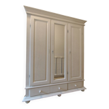 White solid wood wardrobe