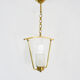 Minimalist vintage hanging in brass and glass tube Year 50