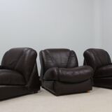 Vintage modular leather sofa 1970s