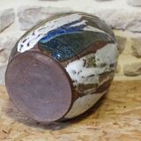 Large glazed stoneware vase signed