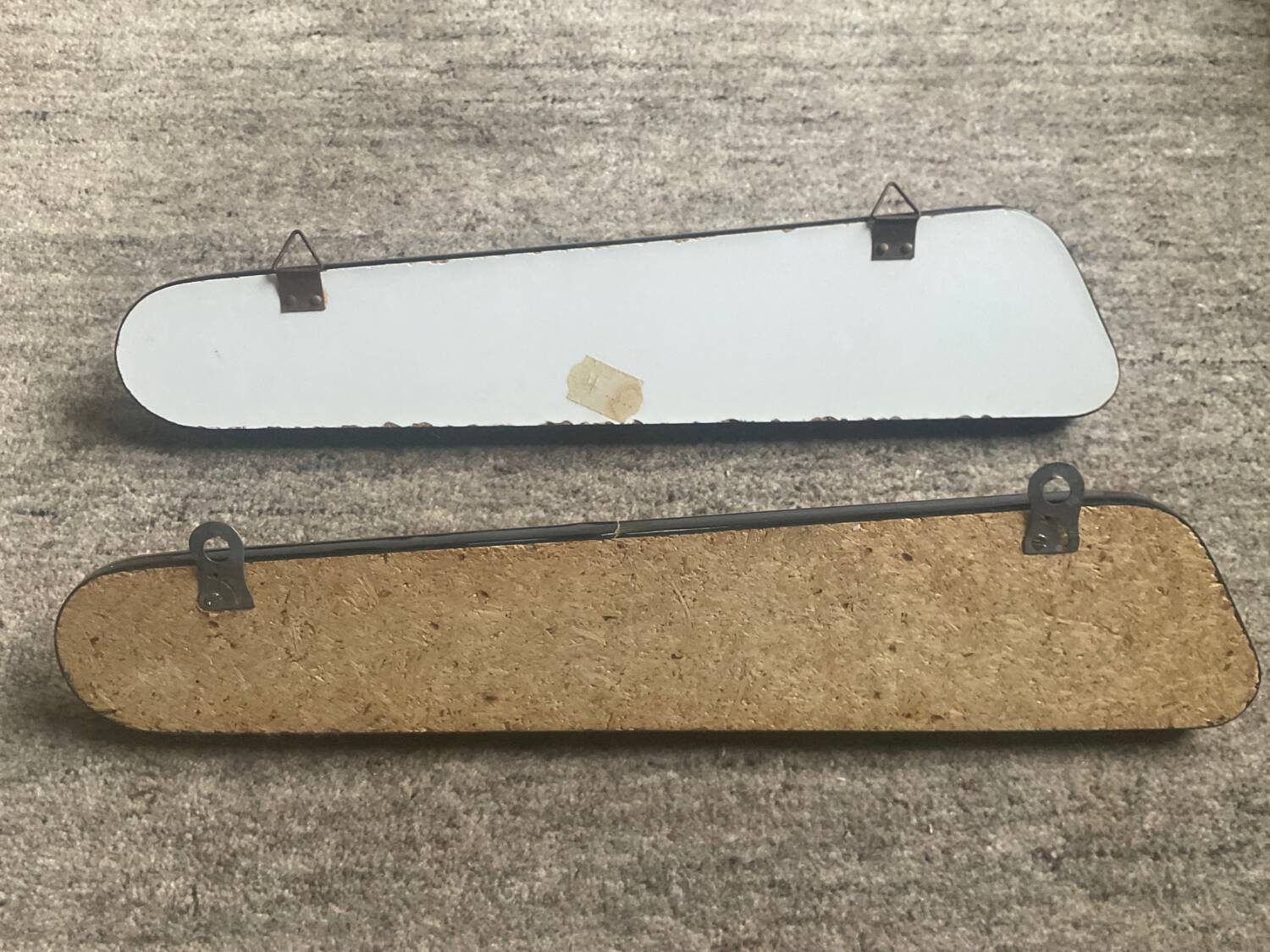 Duo of asymmetrical Formica coat racks from the 60s