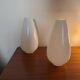 Pair of opaline glass tulip lamps, 1960s-70s