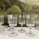 8 Baccarat cut crystal white wine glasses, Chicago model