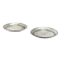 Pair of hot glass coasters Modernism, silver-plated brass, HEFRA, Poland, 1970s