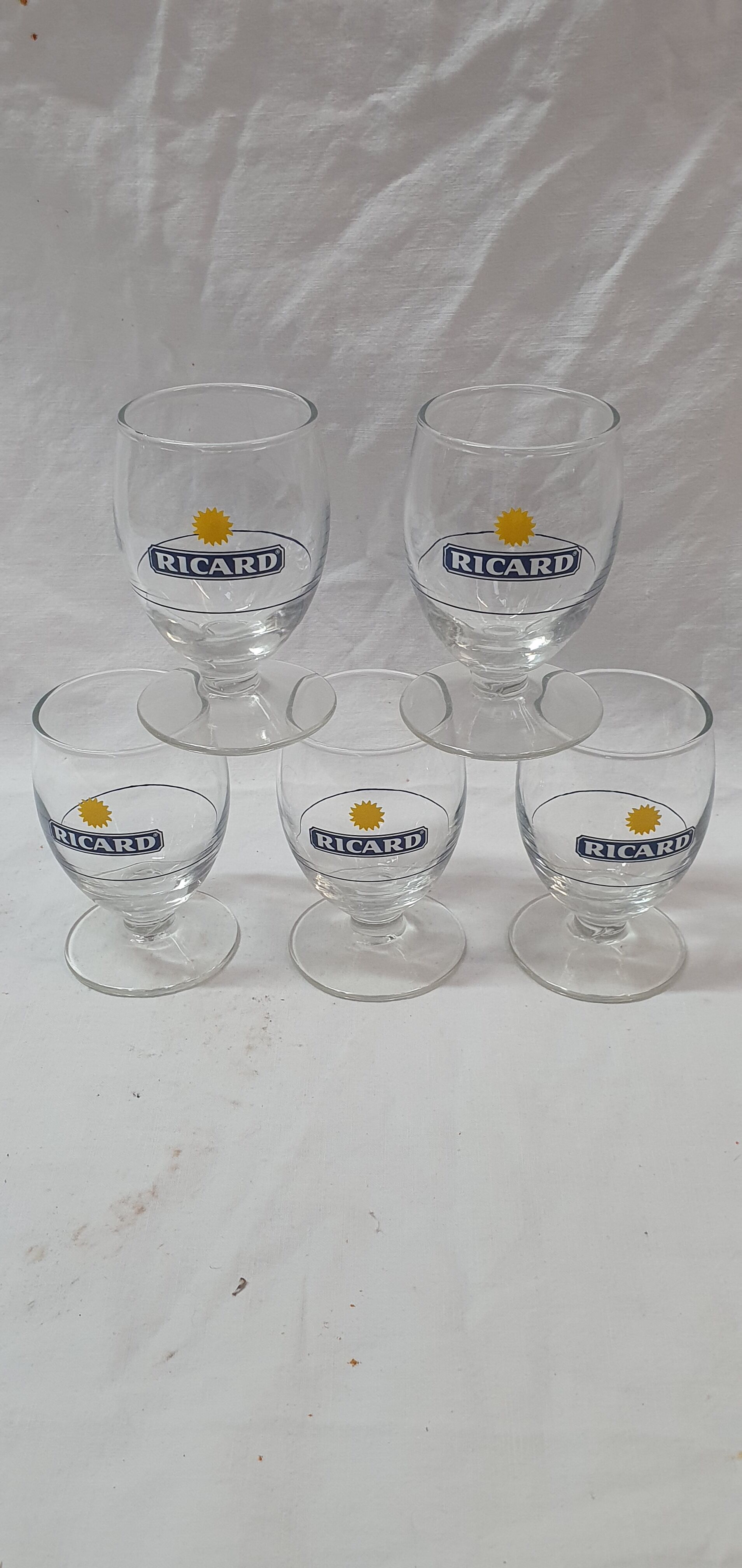 5 ricard glasses