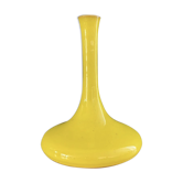 Vase céramique émaillée jaune