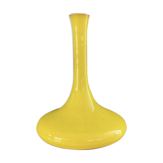 Yellow glazed ceramic vase