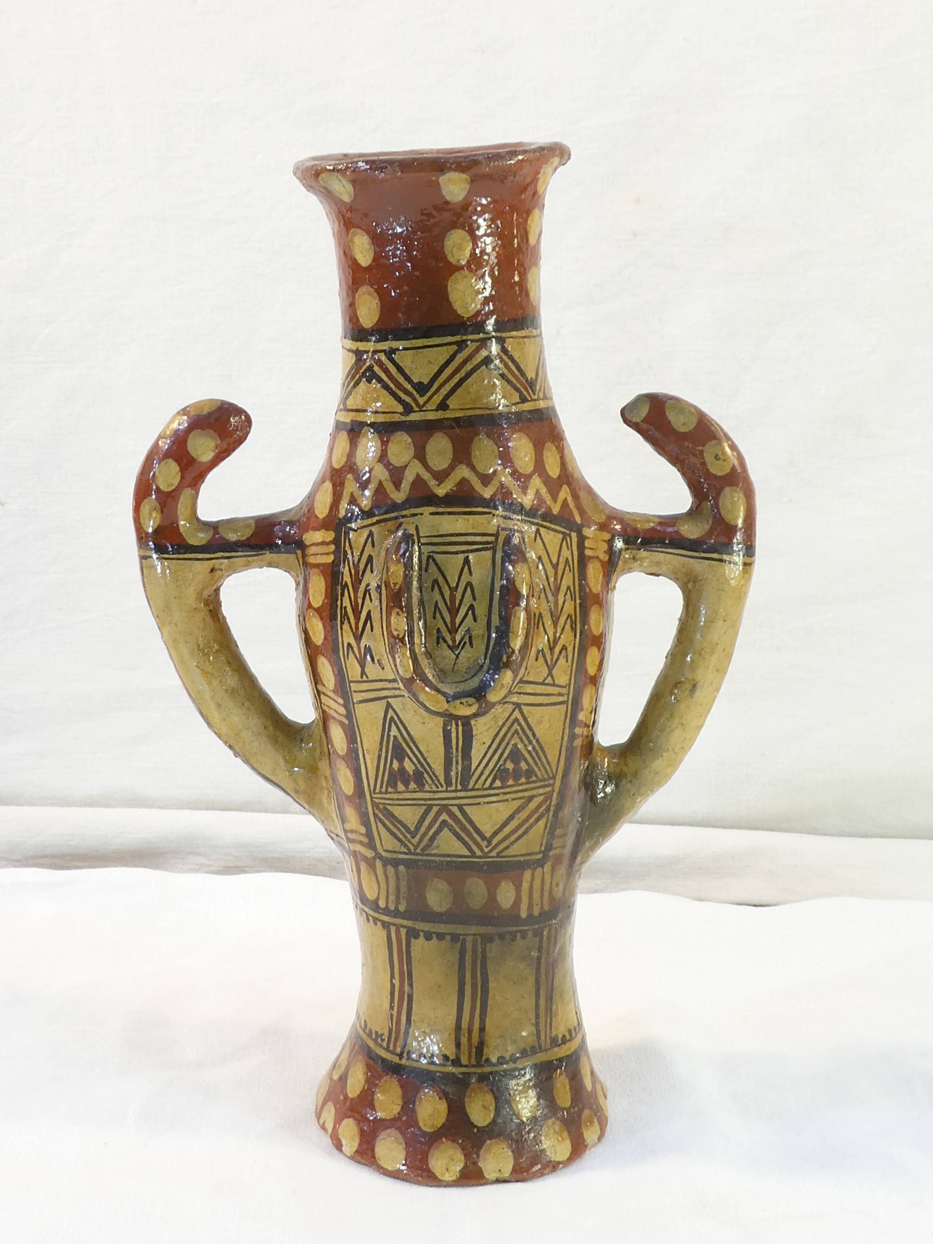 Terracotta amphora vase Pottery Berbere Kabyle IDEQQI