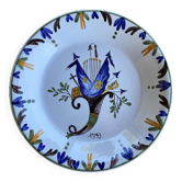 Assiette en faïence décorative 1793