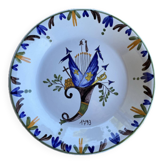 Decorative earthenware plate 1793