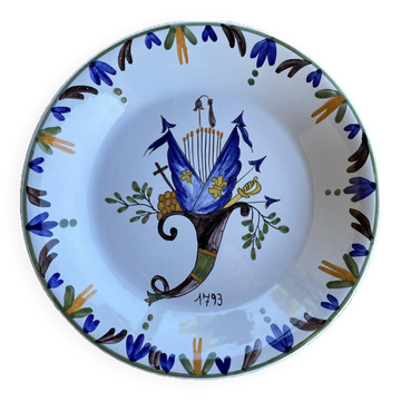 Decorative earthenware plate 1793