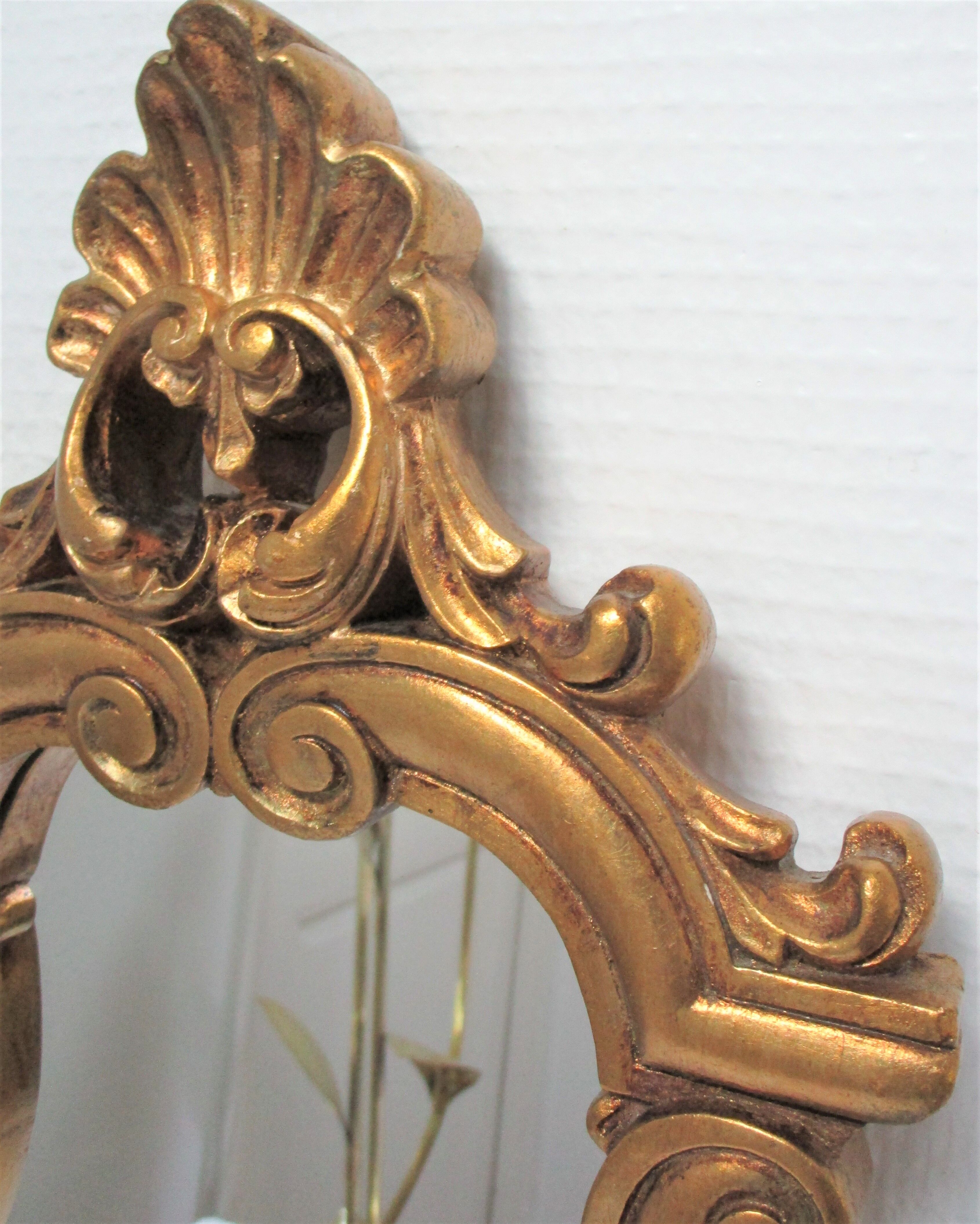 Mirror rocaille gilded ice saint-gobain vintage
