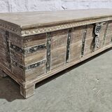 Banc - coffre en teck birman