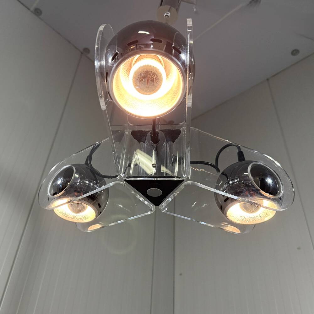 Gino Sarfatti style plexiglass hanging lamp 1970’s