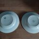 Hollow porcelain plates St Amand green flowers
