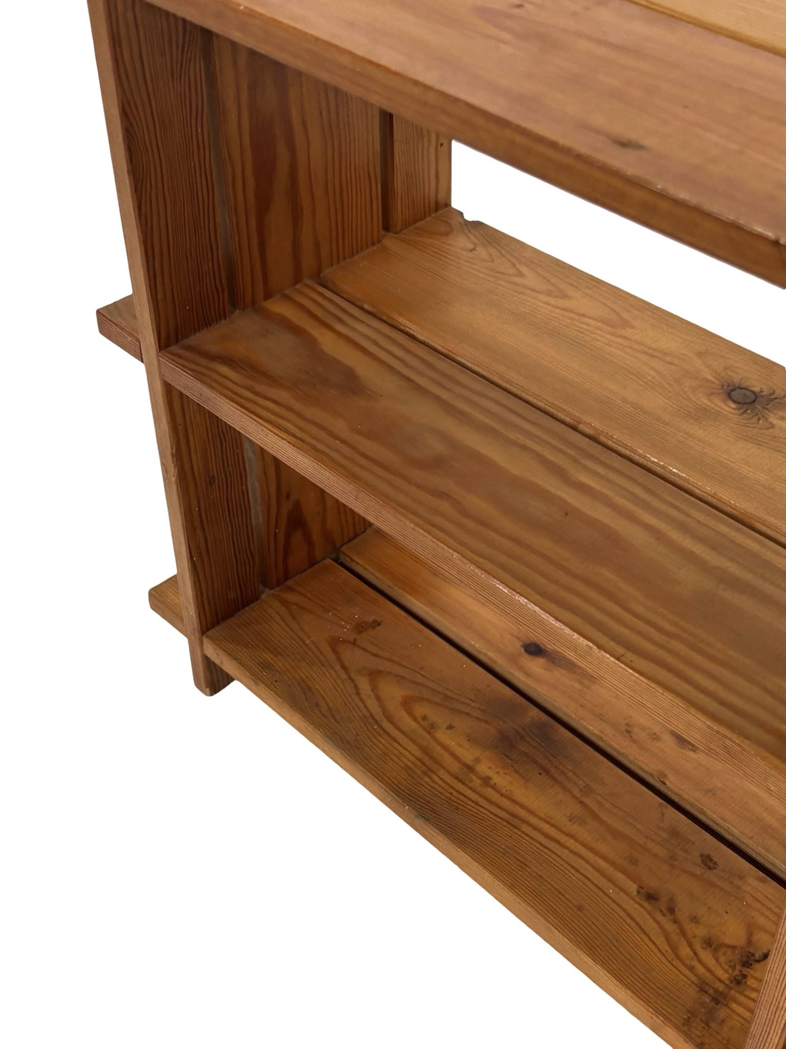 Vintage Wall shelf rack Pinewood wood 70s design