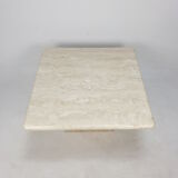 Italian Travertine Coffee Table, 1980s