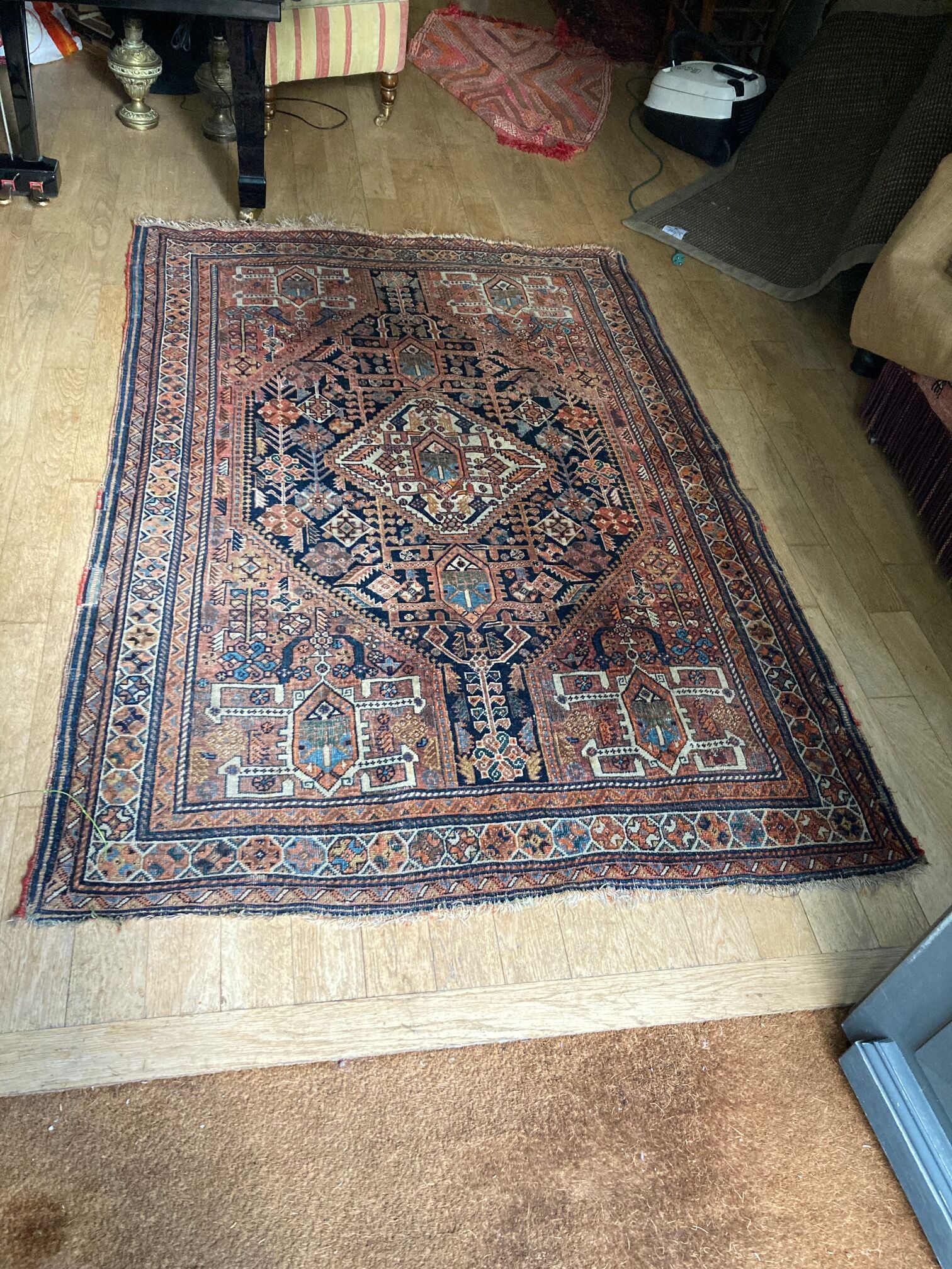 Large old Iraqi oriental carpet