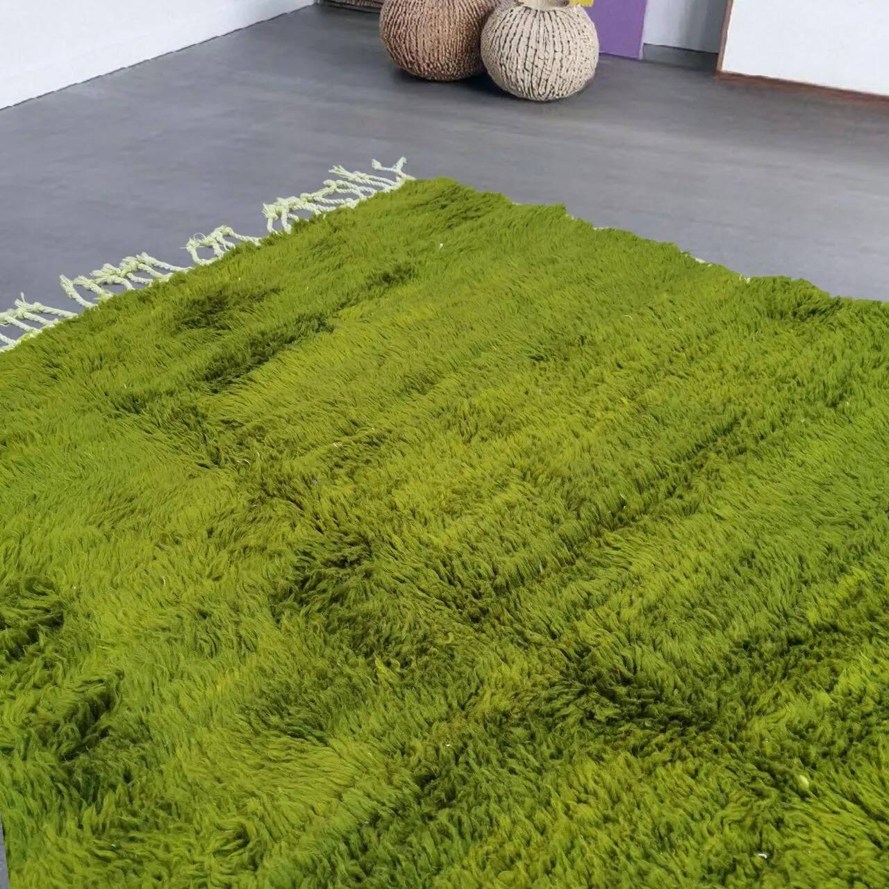 Unique Moroccan rug in natural wool 2.5x1.5 m