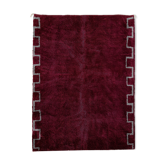 Tapis marocain moderne rouge foncé 180x150cm