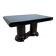 Art Deco dining table in black piano lacquer & metal, 1930