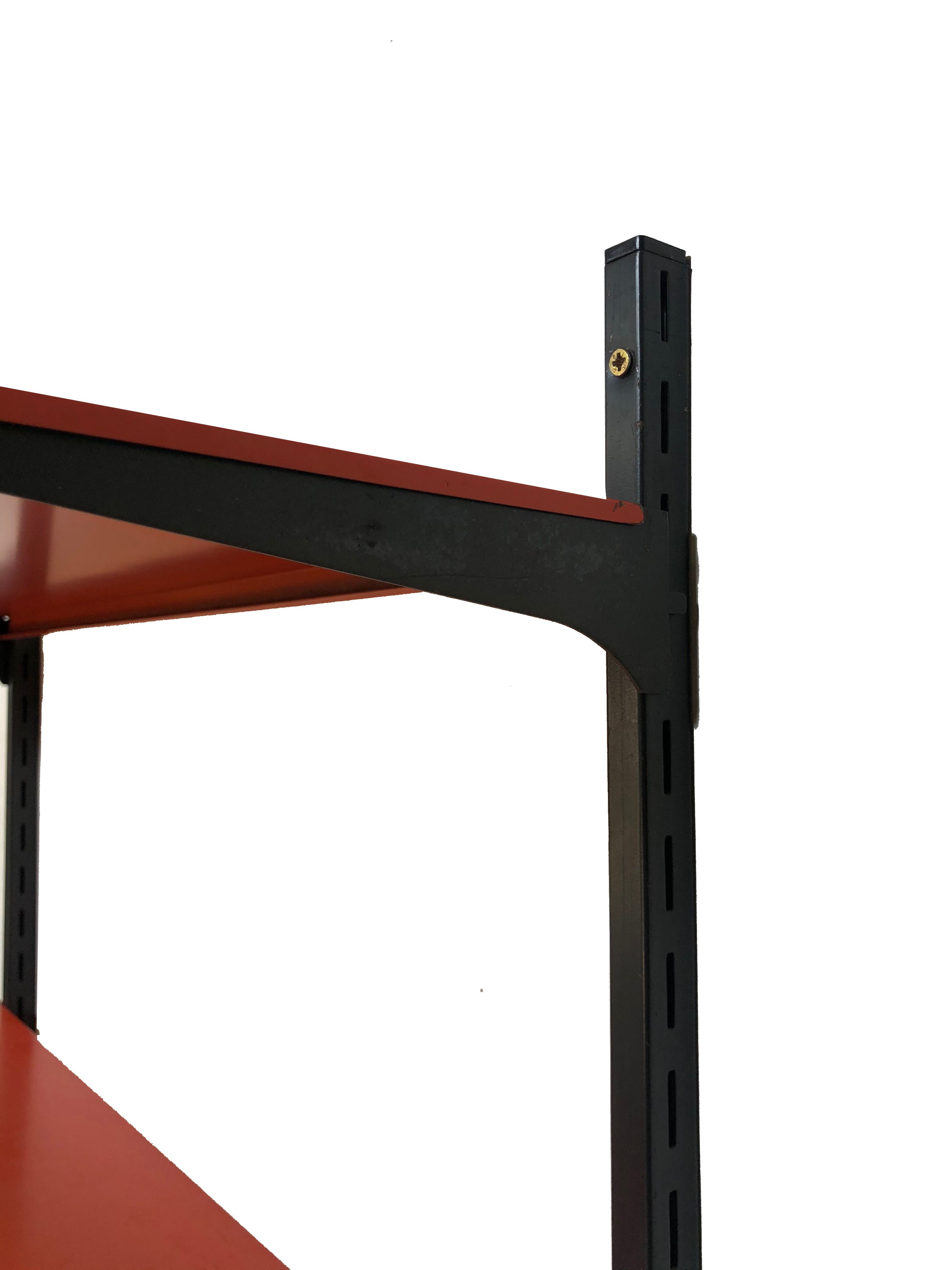 Tomado Holland vintage wall support black steel orange from the 1970s