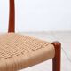 Ensemble de 2 chaises de salle à manger en teck « Modèle 77 » de Niels Moller, avec cordon de papier