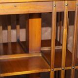 Vintage Style Sheraton Rotating Library Table in Elm and Satinwood