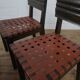 Set of 6 French 1940 dining chairs in oak