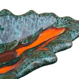 Grand bol vintage français en céramique de Vallauris, en forme de feuille