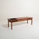 Scandinavian teak bench with planter, 1960s