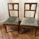 Pair of Directoire chairs in walnut, late 18th century.