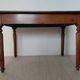Table / Vintage cherry wood desk with turned legs – Natural patina