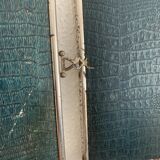 Miroir vintage 1950 triptyque barbier biseauté canard - 24 x 58 cm