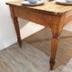 Old solid wood farmhouse table pitchpin turned legs 1 drawer