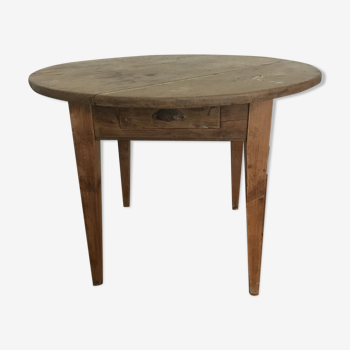 Table ronde bois vintage