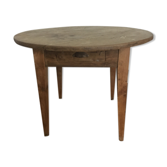 Table ronde bois vintage