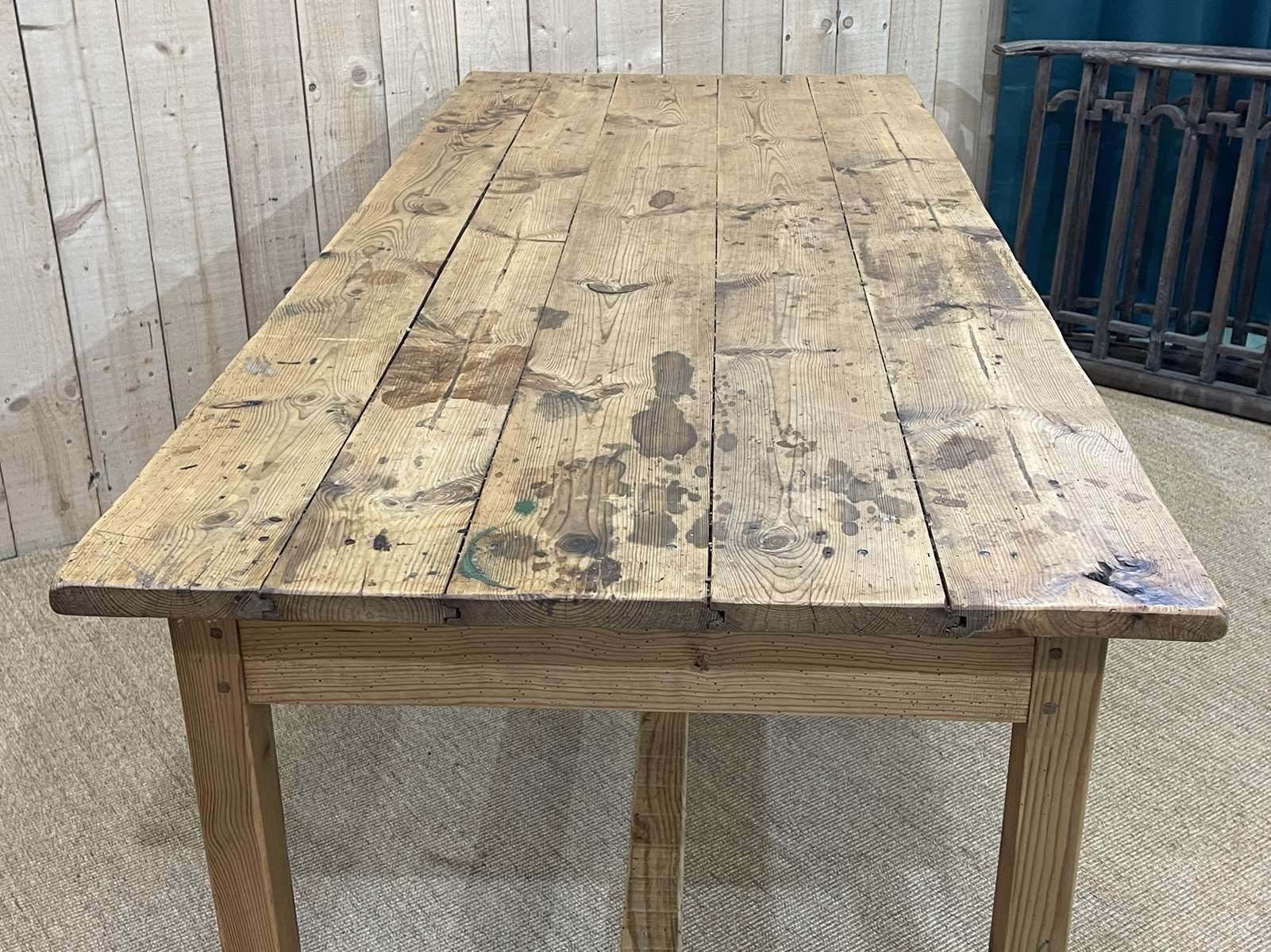 Early XXth fir farmhouse table