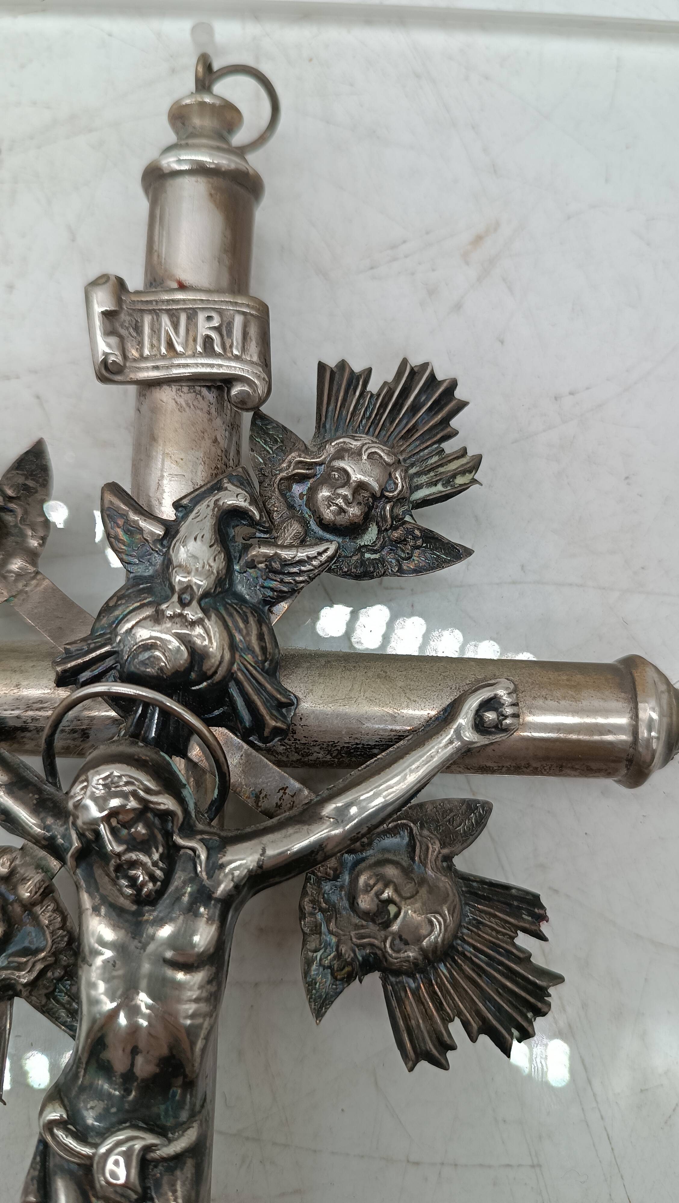 Christ Avec Croix - Argent Italie 19ème Siècle