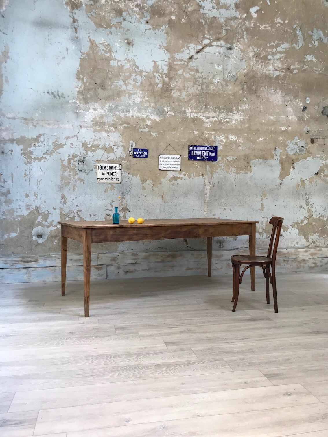 Vintage pine farm table