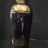 Vase soliflore royal blue and silver years 1930 1940