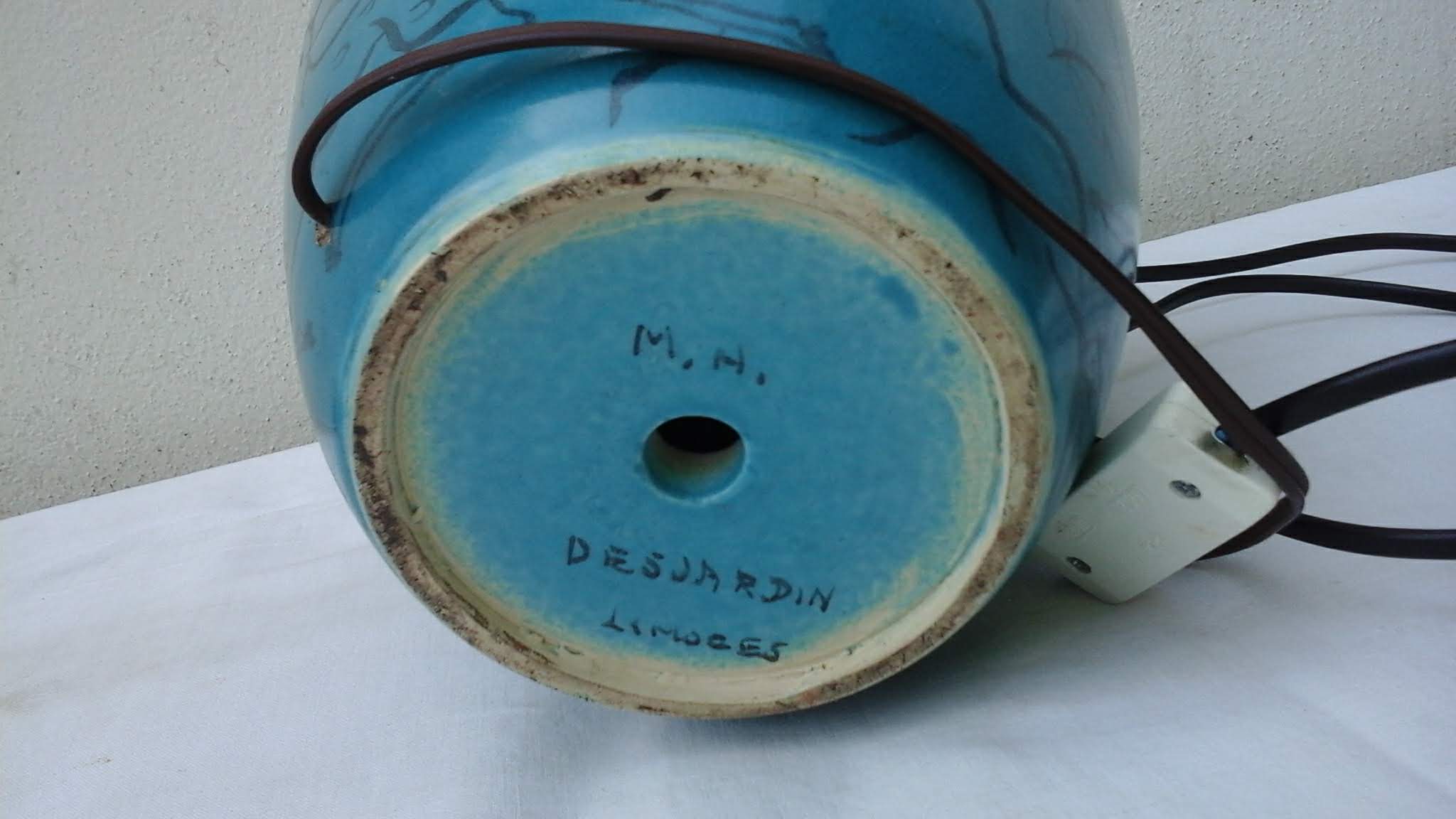 Lamp foot ball desjardin 1950