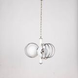 VINTAGE 70'S CHANDELIER IN SPACE AGE GLASS ITALIAN DESIGN