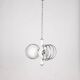 VINTAGE 70'S CHANDELIER IN SPACE AGE GLASS ITALIAN DESIGN